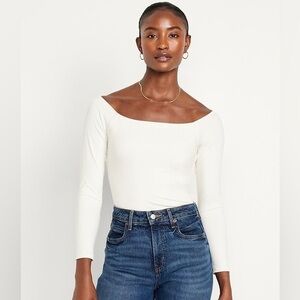 Old Navy White Off-Shoulder Top